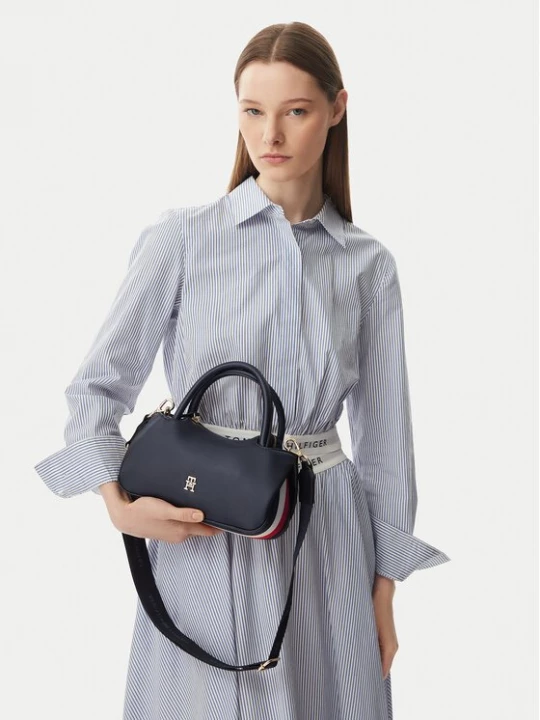 Obrázek produktu Tommy Hilfiger Kabelka Th Logotape Mini Satchel AW0AW18743 Tmavomodrá