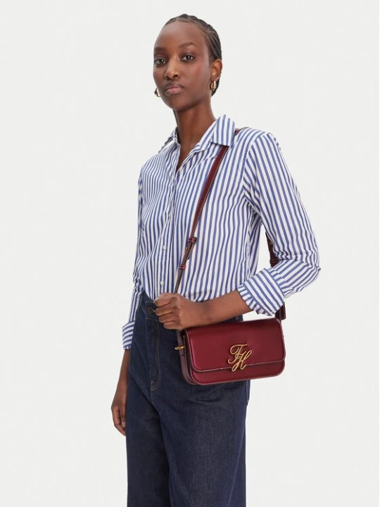 Obrázek produktu Tommy Hilfiger Kabelka Th Script Flap Crossover AW0AW18399 Bordó