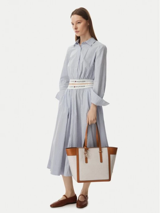 Obrázek produktu Tommy Hilfiger Kabelka Th Script Tote Canvas AW0AW18829 Krémová