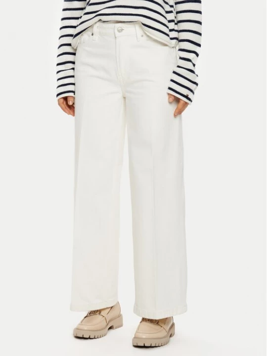 Obrázek produktu Tommy Hilfiger Kalhoty culottes WW0WW44330 Bílá Regular Fit