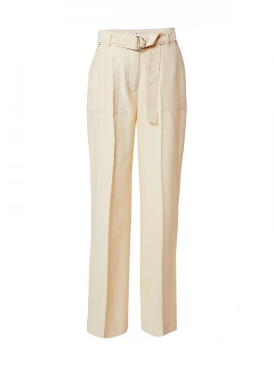 Obrázek produktu TOMMY HILFIGER Kalhoty s puky 'TOMMY HILFIGER X ABOUT YOU WL BELTED PANT' béžová