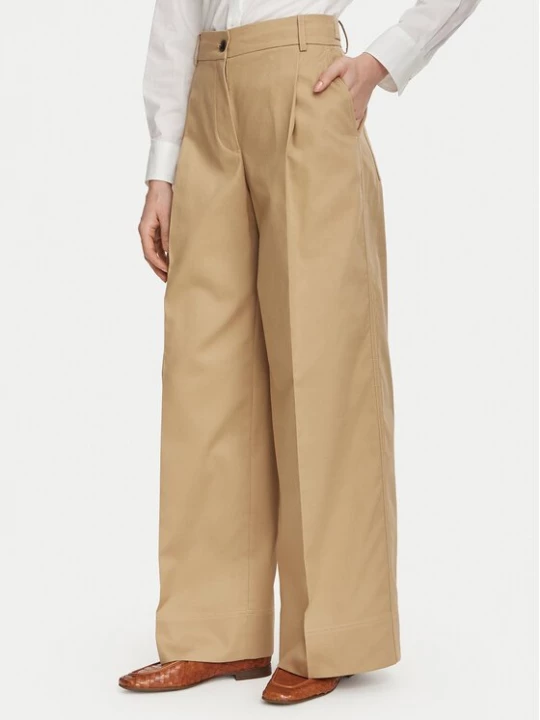 Obrázek produktu Tommy Hilfiger Kalhoty z materiálu Dressing WW0WW50135 Béžová Wide Leg