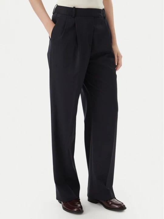 Obrázek produktu Tommy Hilfiger Kalhoty z materiálu Timeless WW0WW48352 Tmavomodrá Straight Fit