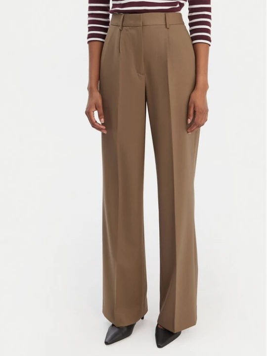 Obrázek produktu Tommy Hilfiger Kalhoty z materiálu Timeless WW0WW48801 Béžová Wide Leg
