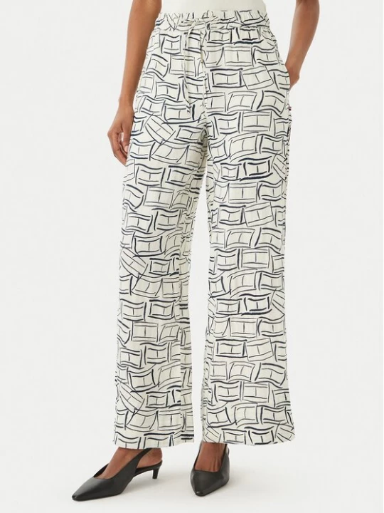 Obrázek produktu Tommy Hilfiger Kalhoty z materiálu WW0WW48970 Světle béžová Wide Leg