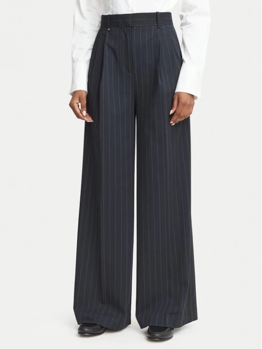 Obrázek produktu Tommy Hilfiger Kalhoty z materiálu WW0WW51898 Tmavomodrá Wide Leg