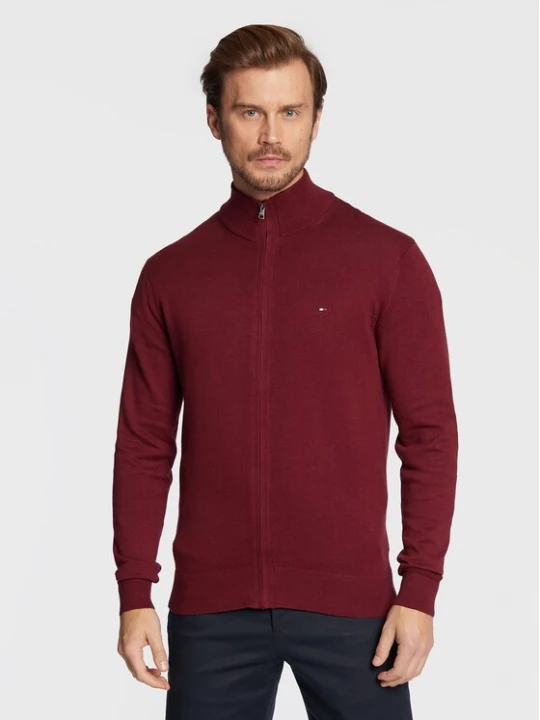 Obrázek produktu Tommy Hilfiger Kardigan MW0MW28050 Bordó Regular Fit