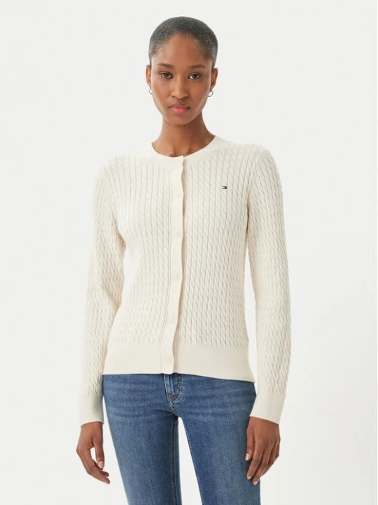 Obrázek produktu Tommy Hilfiger Kardigan WW0WW43329 Écru Regular Fit Krémová