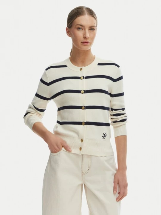 Obrázek produktu Tommy Hilfiger Kardigan WW0WW49617 Écru Regular Fit Krémová