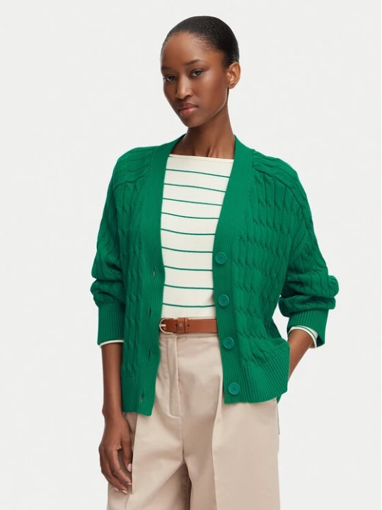 Obrázek produktu Tommy Hilfiger Kardigan WW0WW50078 Tmavě zelená Relaxed Fit