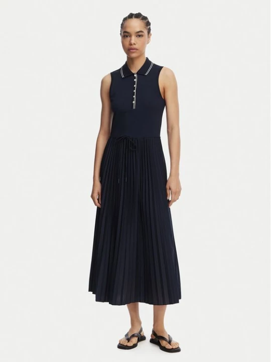 Obrázek produktu Tommy Hilfiger Každodenní šaty 1985 Pleated WW0WW49621 Tmavomodrá Regular Fit