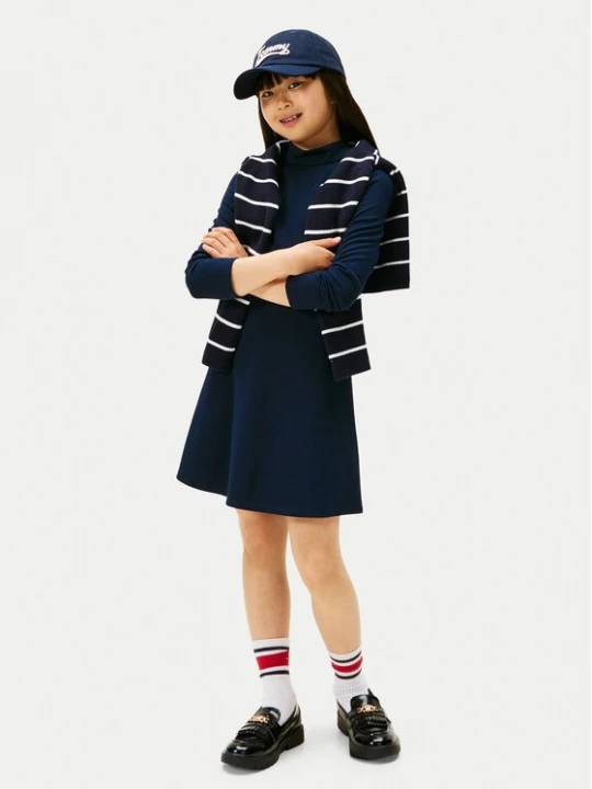 Obrázek produktu Tommy Hilfiger Každodenní šaty Essential Skater KG0KG08790 D Tmavomodrá Regular Fit
