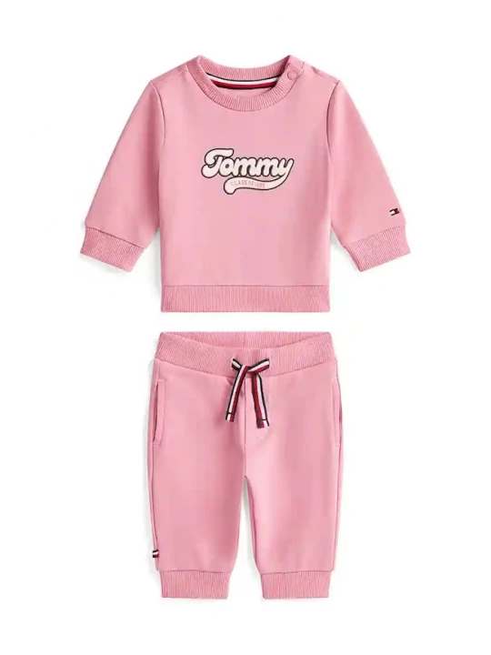 Obrázek produktu Tommy Hilfiger Kojenecká tepláková souprava Tommy Hilfiger růžová
