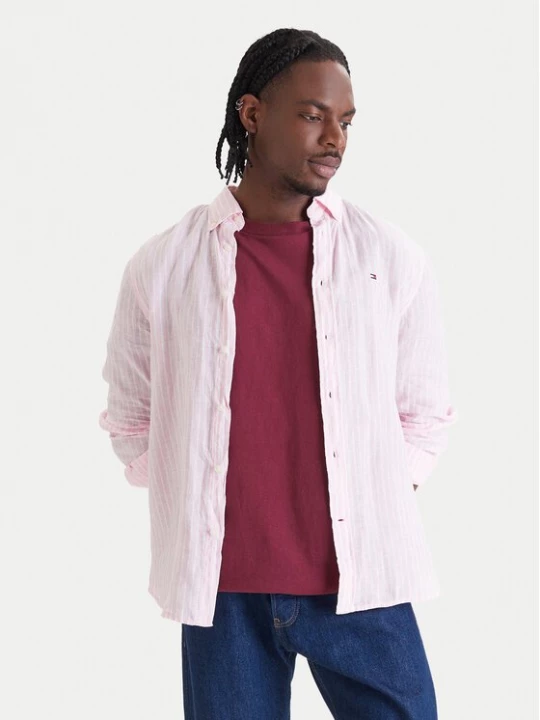 Obrázek produktu Tommy Hilfiger Košile Bengal MW0MW42400 Růžová Regular Fit