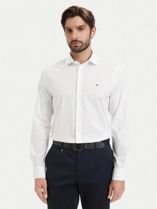 Obrázek produktu Tommy Hilfiger Košile Cl Solid MW0MW43749 Bílá Slim Fit