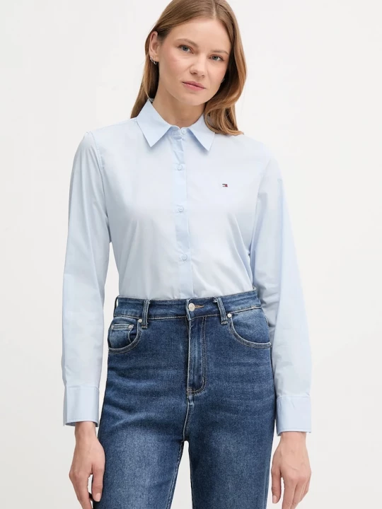 Obrázek produktu Tommy Hilfiger košile dámská bavlněná s elastanem modrá