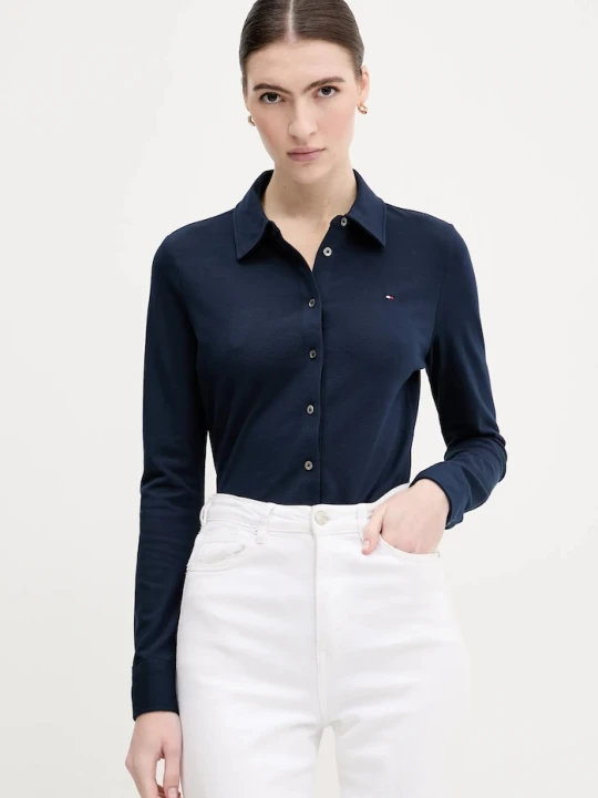 Obrázek produktu Tommy Hilfiger košile dámská bavlněná s elastanem námořnická modř