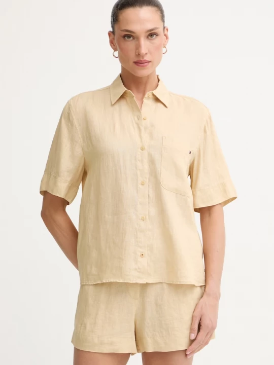 Obrázek produktu Tommy Hilfiger košile dámská lněná béžová