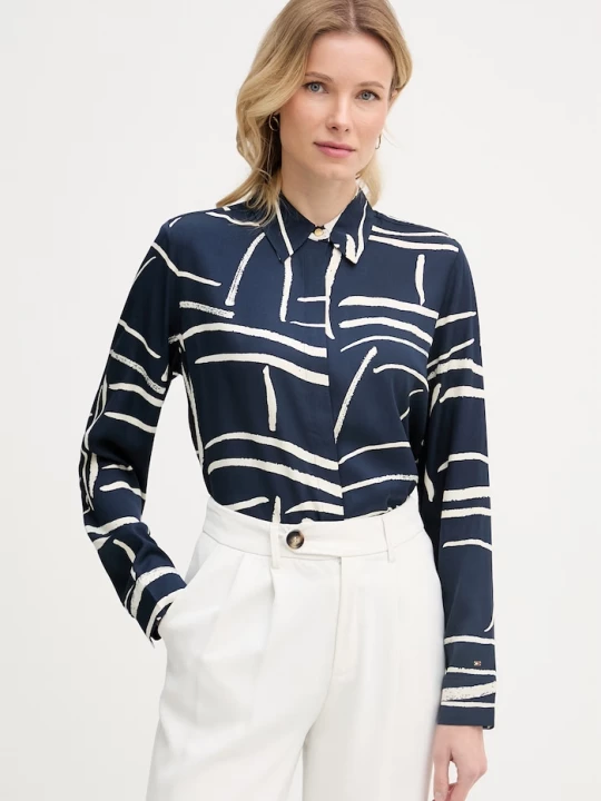 Obrázek produktu Tommy Hilfiger košile dámská z viskózy námořnická modř