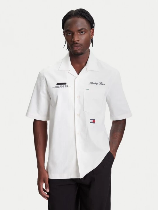 Obrázek produktu Tommy Hilfiger Košile F1 Movie Mechanics MW0MW41476 Écru Boxy Fit Krémová