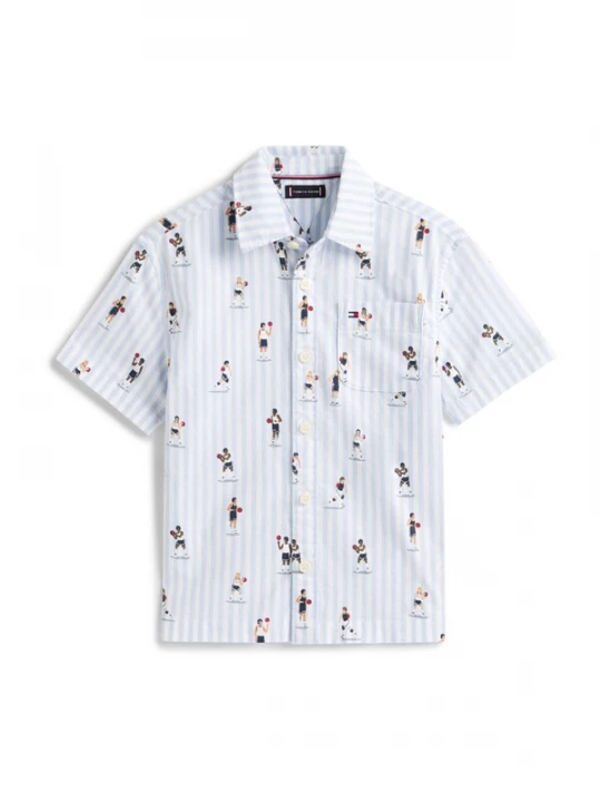 Obrázek produktu TOMMY HILFIGER Košile 'FLEX ITHACA' béžová / námořnická modř / světlemodrá / bílá