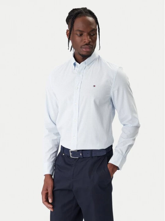 Obrázek produktu Tommy Hilfiger Košile Gingham MW0MW41713 Světle modrá Regular Fit