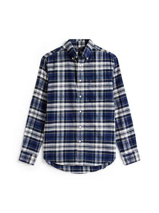 Obrázek produktu TOMMY HILFIGER Košile 'Hero' námořnická modř / noční modrá / žlutá / bílá