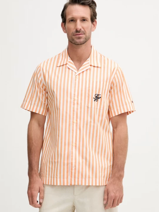 Obrázek produktu Tommy Hilfiger košile pánská bavlněná SUMMER oranžová