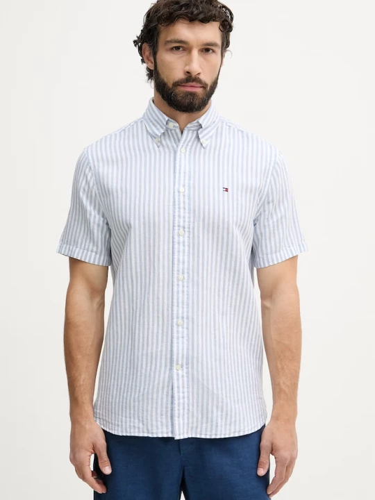 Obrázek produktu Tommy Hilfiger košile pánská se lnem modrá