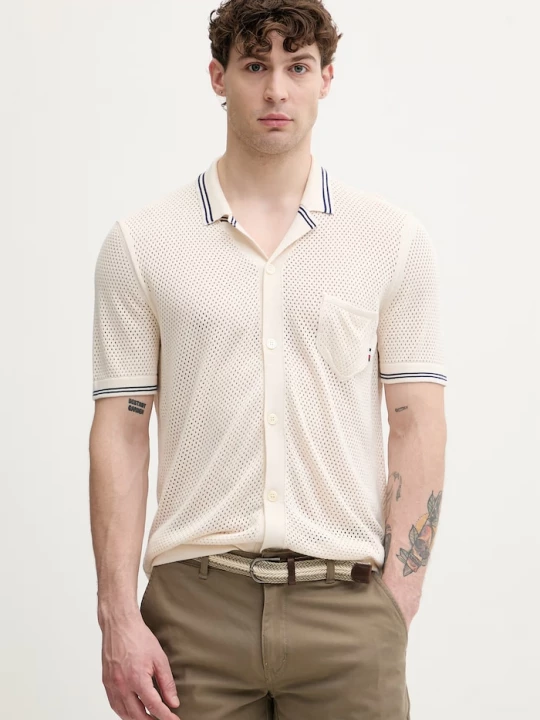 Obrázek produktu Tommy Hilfiger košile pánská z viskózy SUMMER béžová