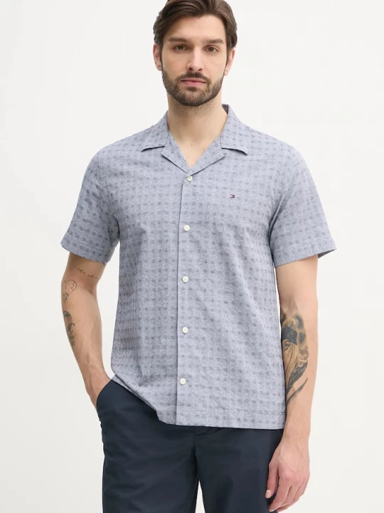 Obrázek produktu Tommy Hilfiger Košile příměsí lnu Tommy Hilfiger modrá