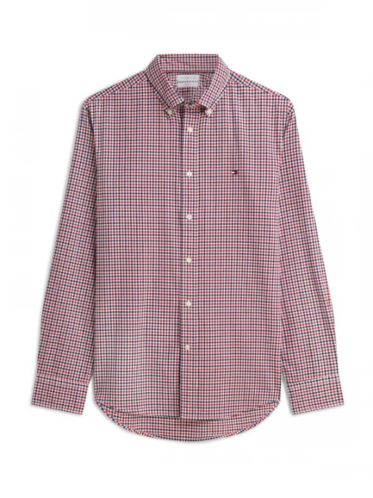 Obrázek produktu TOMMY HILFIGER Košile 'Regular Fit Flex Gingham' námořnická modř / červená / bílá