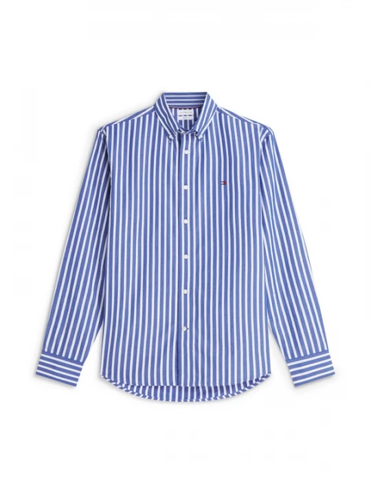 Obrázek produktu TOMMY HILFIGER Košile 'Regular Fit Flex Stripe' modrá / bílá