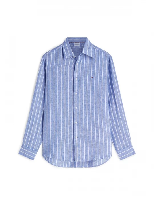 Obrázek produktu TOMMY HILFIGER Košile 'Regular Fit Textured Stripe Pure' modrá / bílá