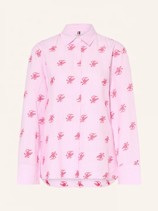 Obrázek produktu Tommy Hilfiger Košile S Lnem růžová / tmavě červená / bílá