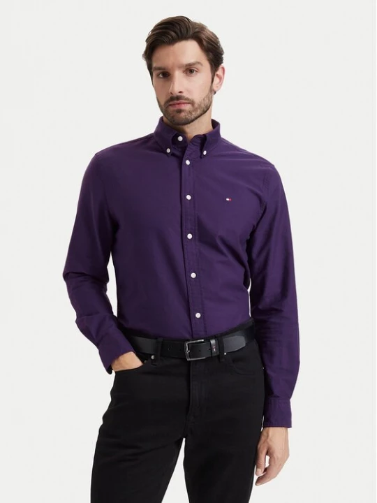 Obrázek produktu Tommy Hilfiger Košile Solid Heritage MW0MW35774 Fialová Regular Fit