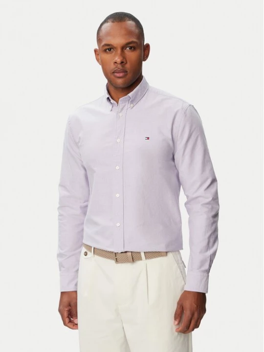 Obrázek produktu Tommy Hilfiger Košile Solid Heritage MW0MW35774 Světle fialová Regular Fit