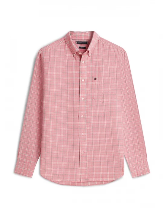 Obrázek produktu TOMMY HILFIGER Košile tmavě šedá / pitaya / bílá