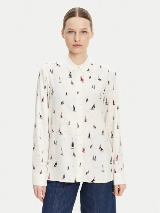 Obrázek produktu Tommy Hilfiger Košile WW0WW44036 Écru Relaxed Fit Krémová