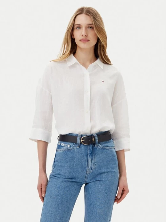Obrázek produktu Tommy Hilfiger Košile WW0WW46169 Bílá Loose Fit
