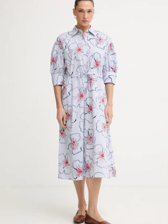 Obrázek produktu Tommy Hilfiger košilové šaty bavlněné SUMMER modrá
