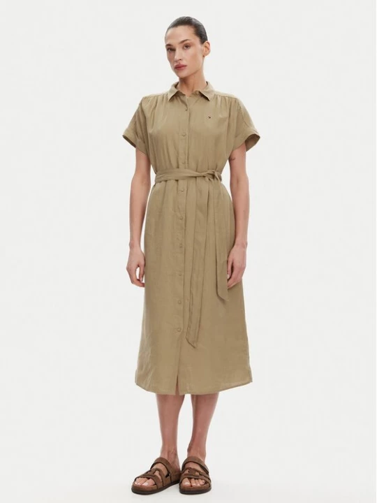 Obrázek produktu Tommy Hilfiger Košilové šaty Ess WW0WW44653 Béžová Regular Fit