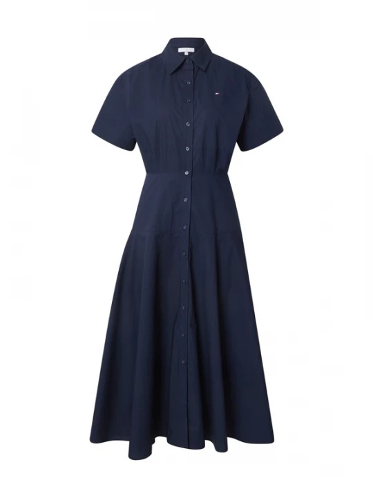 Obrázek produktu TOMMY HILFIGER Košilové šaty 'Fit And Flare Midi' námořnická modř