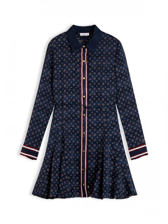 Obrázek produktu TOMMY HILFIGER Košilové šaty krémová / tmavě modrá