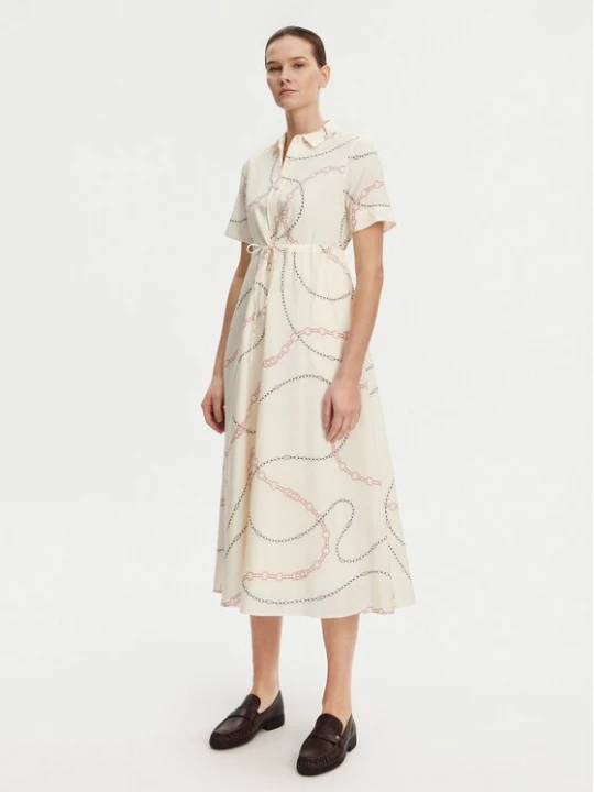 Obrázek produktu Tommy Hilfiger Košilové šaty Voile WW0WW46009 Béžová Regular Fit