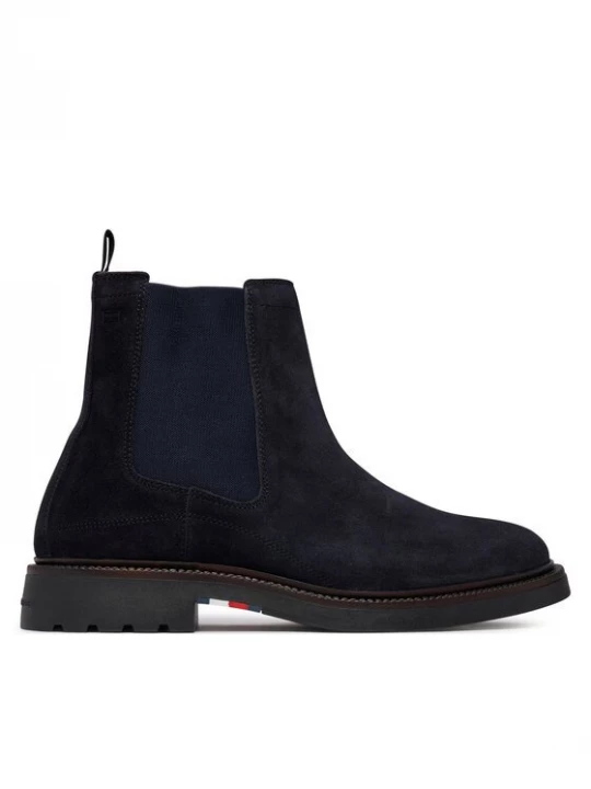Obrázek produktu Tommy Hilfiger Kotníková obuv s elastickým prvkem Corporate Casual Suede Chelsea FM0FM05952 Tmavomodrá