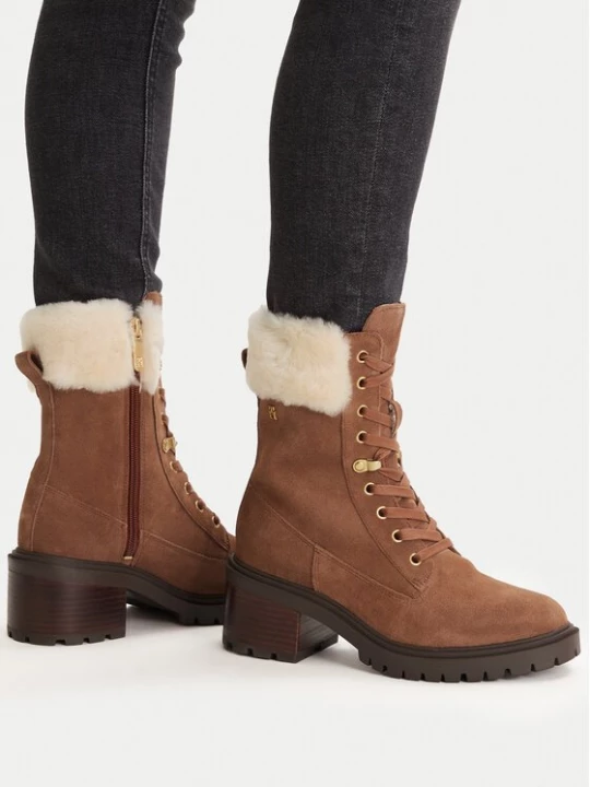 Obrázek produktu Tommy Hilfiger Kotníková obuv Th Shearling Lace Up Boot FW0FW08999 Hnědá