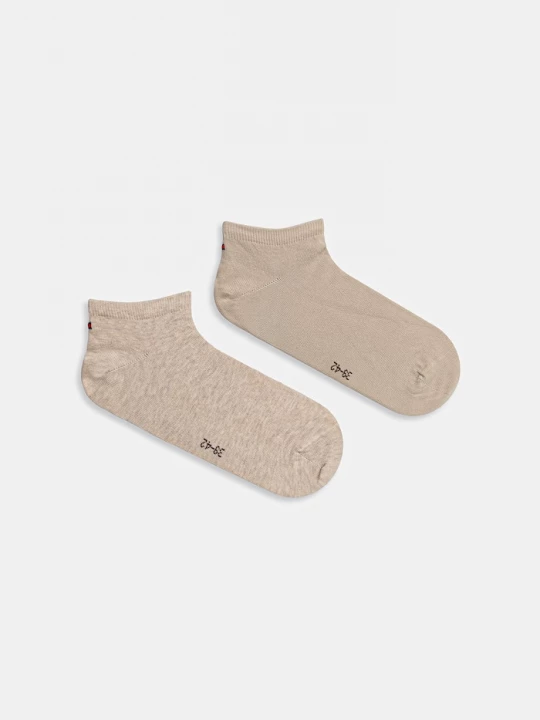 Obrázek produktu Tommy Hilfiger kotníkové ponožky pánské s bavlnou 2-pack béžová