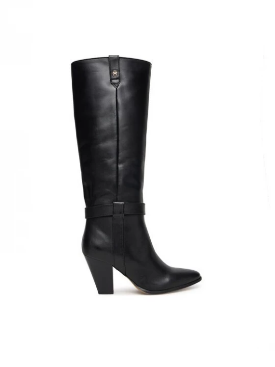 Obrázek produktu Tommy Hilfiger Kozačky T-Strap Pointy FW0FW08982 Černá