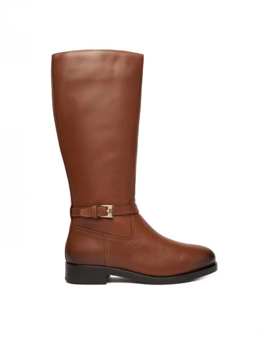 Obrázek produktu Tommy Hilfiger Kozačky Th Buckle Riding Lthr Long Boot FW0FW08873 Hnědá